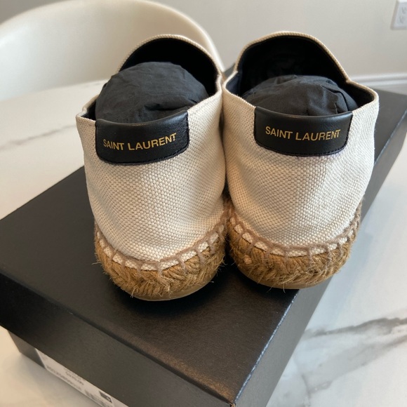 SAINT LAURENT EMBROIDERED ESPADRILLES IN CANVAS - Picture 7 of 8